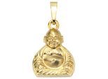Kettenanhänger JOBO "Anhänger Buddha", gold (gelbgold 333), Schmuckanhänger, Damen, Gelbgold 333, Kettenanhänger, 333 Gold