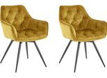 HELA Esszimmerstuhl »Mara«, (Set), 2 St., Samtvelours, Drehstuhl, Teddy Bezug, Webstoff oder Samtvelours