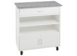 Mid.you Servierwagen, Grau, Weiß, Stein, Holzwerkstoff, 1 Schublade(n) Schubladen, rechteckig, 45x89x85 cm, Stauraum, offenes Fach, Esszimmer, Barmöbel, Barwagen