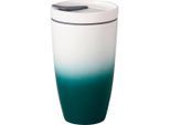 like.Villeroy & Boch Coffee-To-Go-Becher TO GO, TO Stay , Dunkelgrün , Kunststoff, Keramik , 0,35 L , Kaffee & Tee, Tassen, Thermobecher