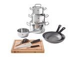 Zwilling Kochtopfset XXXLutz Exclusiv , Edelstahl , Holz, Metall , 10-teilig , 16 cm,20 cm,16 cm , Kochen, Töpfe, Topfsets