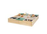 Muddy Buddy Sandkasten Beach Rebel , Grün, Natur , Holz , Zypresse , massiv , 125x20x135 cm , EN 71 , Spielzeug, Holzspielzeug
