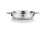 Fissler Servierpfanne Pure , Silber , Metall , Made in Germany , backofengeeignet, breiter Schüttrand , Kochen, Pfannen, Servierpfannen