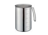 Küchenprofi Messbecher , Edelstahl , Metall , 14.5 cm , Messskala für Flüssigkeiten , Backen, Backhelfer, Messbecher