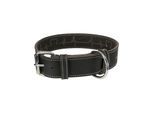 Trixie Rustic fat leather leash Heartbeat L: 47-55 cm/40 mm black