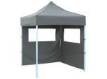 vidaXL Profi-Partyzelt Faltbar mit 2 Seitenwänden 2×2m Stahl Anthrazit