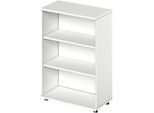 Schäfer Shop Genius Regal TETRIS WOOD, 3 OH, Höhe inkl. Gleiter, B 800 mm, weiss