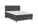 Welnova Boxspringbett , Anthrazit , Textil , H3 + H4 , 7-Zonen , Höhe ca. 19 cm , 140x200 cm , Topper durchgehend, Partnermatratze mit durchgehendem Bezug , Schlafzimmer, Betten, Boxspringbetten