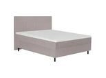 Welnova Boxspringbett , Grau , Textil , H4 , 7-Zonen , Höhe ca. 19 cm , 120x200 cm , Topper durchgehend, Partnermatratze mit durchgehendem Bezug , Schlafzimmer, Betten, Boxspringbetten