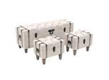 vidaXL Aufbewahrungsbank-Set 3-tlg. Massivholz und Stahl 112x37x45 cm