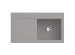 Villeroy und Boch Subway Style 50 Einbauspüle 335101KD Becken rechts, Ablaufgarnitur mit Handbetätigung, 900 x 510 mm, Fossil