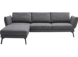 Ecksofa "Spin, Multifunktionssofa, bequem und hochwertig verarbeitet, L-Form", grau (anthrazit), B:329cm H:87cm T:224cm, 54% Polyacryl, 46% Polyester, SCHÖNER WOHNEN-KOLLEKTION, Sofas, Ecksofa, Drehsitz-Funktion, USB-Anschluss, Armlehnfunktion, Rückenverstellung