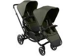 ABC Design Geschwisterwagen , 60x118x121 cm , EN 1888 , Feststellbremse, Federung, 5-Punkte-Gurt, für Babyschale geeignet, Griff in Lederoptik, Transportsicherung, Sitz umsetzbar, abnehmbarer Schutzbügel, Teleskopgriff, auch mit EVA-Rädern erhältlich , Baby on Tour, Kinderwagen, Geschwisterwagen & Zwillingskinderwagen