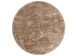 my home Hochflor-Teppich »Malin« rund 43 mm Höhe Uni-Farben, leicht glänzend, besonders flauschig durch Mikrofaser