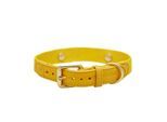 Barkalot Hundehalsband Veganes Leder gelb XS