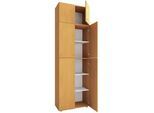 Mid.you Aktenschrank , Buchefarben , Holzwerkstoff , 3 Fächer , 70x223x39 cm , Büromöbel, Büroschränke, Aktenschränke