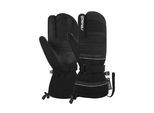 Fäustlinge REUSCH "Conan R-TEX XT Lobster", Damen, Gr. 9, schwarz-weiß (schwarz, weiß), 86% Polyester, 10% Ziegenleder, 4% Lederimitat, mehrfarbig, Handschuhe Fäustlinge, mit wasserdichter und atmungsaktiver Funktion