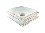 Xxxl Daunendecke Ella, leicht , Weiß, Kupferfarben , Textil , 200x220 cm , Made in Germany, Oeko-Tex® Standard 100, Responsible Down Standard (Rds), Downpass, Downafresh® , für Hausstauballergiker geeignet, temperaturausgleichend, feuchtigkeitsregulierend, weich und anschmiegsam, reines Naturprodukt, atmungsaktiv, sehr leicht , Heimtextilien, Kopfpolster & Bettdecken, Bettdecken, Daunendecken