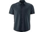 Radtrikot GONSO "Adventure Shirt M", Herren, Gr. 5XL, blau (nachtblau), 94% Polyester, 6% Elasthan, Rundhals, Kurzarm, Trikots, Atmungsaktiv, schnell trocknend