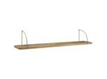 Mid.you Wandregal , Braun , Holz , Mangoholz , massiv , 100x25x22 cm , hängend, handgemacht , Wohnzimmer, Regale, Wandregale