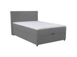 Moderano Boxbett , Grau , Textil , H3 , Höhe ca. 22 cm , 180x200 cm , Stoffauswahl, in verschiedenen Größen erhältlich , Schlafzimmer, Betten, Boxspringbetten