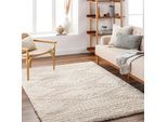 Livabliss Hochflor-Teppich »TUZLA«, rechteckig, 52 mm Höhe, Flauschig, Langflor, Weich, Boho Wohnzimmerteppich, Beige