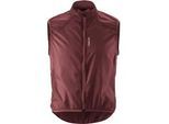 Funktionsweste GONSO "Road Vest Wind M", Herren, Gr. M, rot (rotbraun), 100% Polyester, Westen, Herren Weste, atmungsaktive Radweste, leichte Windweste, Tight Fit