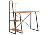 vidaXL Schreibtisch mit Regaleinheit Schwarz und Eiche 102×50×117 cm