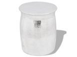 vidaXL Hocker/Beistelltisch aus gehämmertem Aluminium Silbern