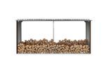 vidaXL Brennholzlager Verzinkter Stahl 330 x 92 x 153 cm Braun