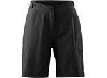 Fahrradhose GONSO "Adventure Shorts W", Damen, Gr. 36, Normalgrößen, schwarz, 90% Polyamid, 10% Elasthan, Hosen, Strapazierfähig und formstabil