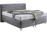 Boxspringbett "Sigma", grau, B:175cm L:210cm, Bezug Bett: Microvelours (100% Polyester) oder Feinstruktur (100% Polyester);Bezug Bonnell-Federkernmatratze: 100% Polyester;Bezug Kaltschaummatratze: 100% Polyester;Bezug Tonnentaschenfederkernmatratze: 80% Baumwolle, 20%Polyester, WESTFALIA SCHLAFKOMFORT, Komplettbetten, Boxspringbett