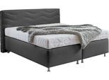 Boxspringbett "Sigma", grau (anthrazit), B:175cm L:210cm, Bezug Bett: Microvelours (100% Polyester) oder Feinstruktur (100% Polyester);Bezug Bonnell-Federkernmatratze: 100% Polyester;Bezug Kaltschaummatratze: 100% Polyester;Bezug Tonnentaschenfederkernmatratze: 80% Baumwolle, 20%Polyester, WESTFALIA SCHLAFKOMFORT, Komplettbetten, Boxspringbett