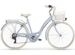 Cityrad MBM "NEW Primavera" Gr. 46, blau (hellblau), Fahrräder, Damen, 46cm, 28 Zoll (71,12cm), für Damen, Kettenschaltung