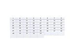 Steckkarten für Ultradex Stecktafeln Planrecord, Variante Zahlen 1-53, beschreibbar, B 40 x H 32 mm, Papier, weiss, 1 Satz mit 53 Stück