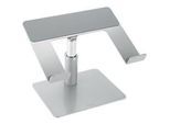 Laptopständer Kensington K50424WW, bis 16”, höhenverstell- und neigbar, mit Stauraum, B 280 x T 229 x H 210 mm, Aluminium und Stahl, silber