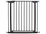 Childhome Türschutzgitter , Schwarz , Metall , 78x72x4 cm , Verlängerung inklusive , Babysicherheit, Treppenschutzgitter