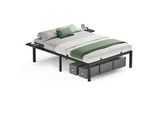 Boxxx Metallbett , Schwarz , Metall , 140x190 cm , in verschiedenen Größen erhältlich , Schlafzimmer, Betten, Metallbetten