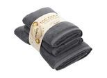 Vossen Frottierset , Dunkelgrau , Textil , 3-teilig , Uni , ISO 9001, Fkt, Made in Austria, Oeko-Tex® Standard 100 , hochwertige Qualität , Heimtextilien, Badtextilien, Handtuchsets