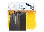 Komplett Set - Zapfanlage, Bierzapfanlage STREAM 50K mit Luftpumpe Bierkoffer, Durchlaufkühler 2-leitig Trockenkühler, bis zu 55 Liter/h - BLACK EDITION, KeyKeg,KeyKeg