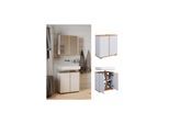 Vicco Waschbeckenunterschrank Didi Weiß Eiche 60 x 62 cm mit 2 Türen