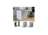 Vicco Regalinselunterschrank Fame-Line Weiß Hellblau-Grau gerahmt 60 cm