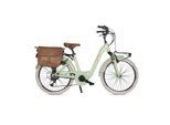 Via Veneto Elektro-Citybike MONOTUBO Classic Lady 24 Zoll, VERDE GIULIETTA