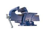 tectake® Schraubstock, aus Gusseisen, 360° drehbar, 2 Arretierungsschrauben, 3 Anschraublöcher