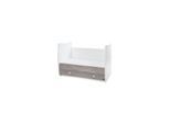 Lorelli Babybett Dream 60 x 120 cm umbaubar Schreibtisch Kinderbett Schaukelbett weiß grau