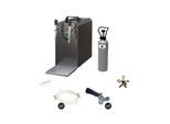 Komplett Set - Zapfanlage STREAM 50 Bierkoffer, Bierzapfanlage, Durchlaufkühler 2-leitig Trockenkühler, bis zu 55 Liter/h - BLACK EDITION, Zapfkopf:5 Liter Adapter,Zapfkopf 2:KeyKeg
