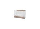 Lorelli Babybett Dream 60 x 120 cm umbaubar Schreibtisch Kinderbett Schaukelbett hellbraun weiß