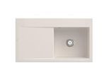Villeroy und Boch Subway Style 50 Einbauspüle 335101KR Becken rechts, Ablaufgarnitur mit Handbetätigung, 900 x 510 mm, Crema