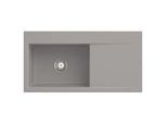 Villeroy und Boch Subway Style 60 Einbauspüle 336201KD Becken links, Ablaufgarnitur mit Handbetätigung, 1000 x 510 mm, Fossil