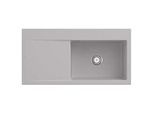 Villeroy und Boch Subway Style 60 Einbauspüle 336101SM Becken rechts, Ablaufgarnitur mit Handbetätigung, 1000 x 510 mm, Steam